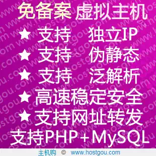 Support independent IP pseudo-static pan-resolution URL forwarding Hong Kong virtual hosting space free of meters
