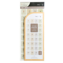Misu hand account year date sticker thin ins Wind hand account diy color collage decoration digital day pay calendar