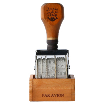 Handbook date seal waterproof roller adjustable year month and day literary retro diy hand account student wooden seal