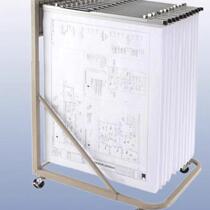 Industrial engineering drawing rack A0A1 vertical drawing holder newspaper and magazine information rack with wheels removable wall chart rack