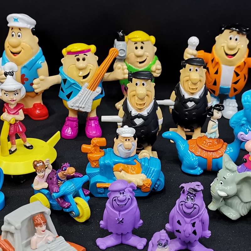 Vintage 80S-90S the Flintstones Toy Figurines Display Box 3