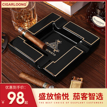 CIGARLOONG cigar ashtray ceramic creative large caliber cigar smoke slot Office dedicated ashtray