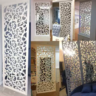 Lattice hollow partition carved