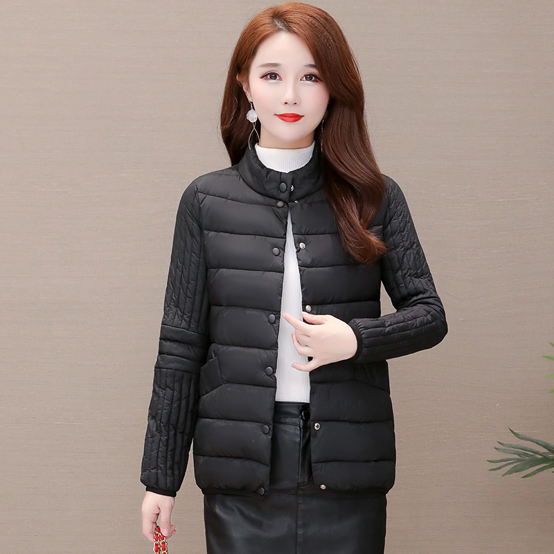 Ngắn xuống quần áo cotton 2019 mùa đông quần áo mới bông nhỏ quần áo thời trang cắt mỏng kích thước lớn hàng trăm thiết lập mẹ bông nhỏ len