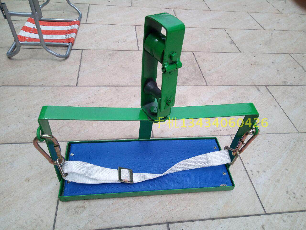 Xinda single-wheel two-wheel pay-off sliding chair electric lift chair wire rope telecommunication pay-off pulley high-altitude seat