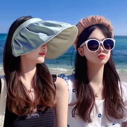 태양 보호 모자 접이식 대형 가장자리 여성의 태양 모자 어린이 태양 모자 빈 탑 안티 ultraviolet shell Summer Summer