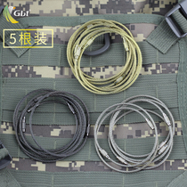 EDC stainless steel key buckle high strength ligament key ring outdoor with lock hanging ring steel wire rope climbing buckle