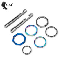 Outdoor key ring fast hanging 100% titanium alloy key buckle full CNC numerical control machining anti-theft with bottle opener