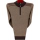 Hengyuanxiang ດູໃບໄມ້ລົ່ນແລະລະດູຫນາວ sweater ຜູ້ຊາຍ knitted sweater ອາຍຸກາງປີ zipper ເຄິ່ງຄໍເຕົ່າຫນາຫນາອົບອຸ່ນ cashmere ຂົນສັດ sweater ພໍ່ outfit