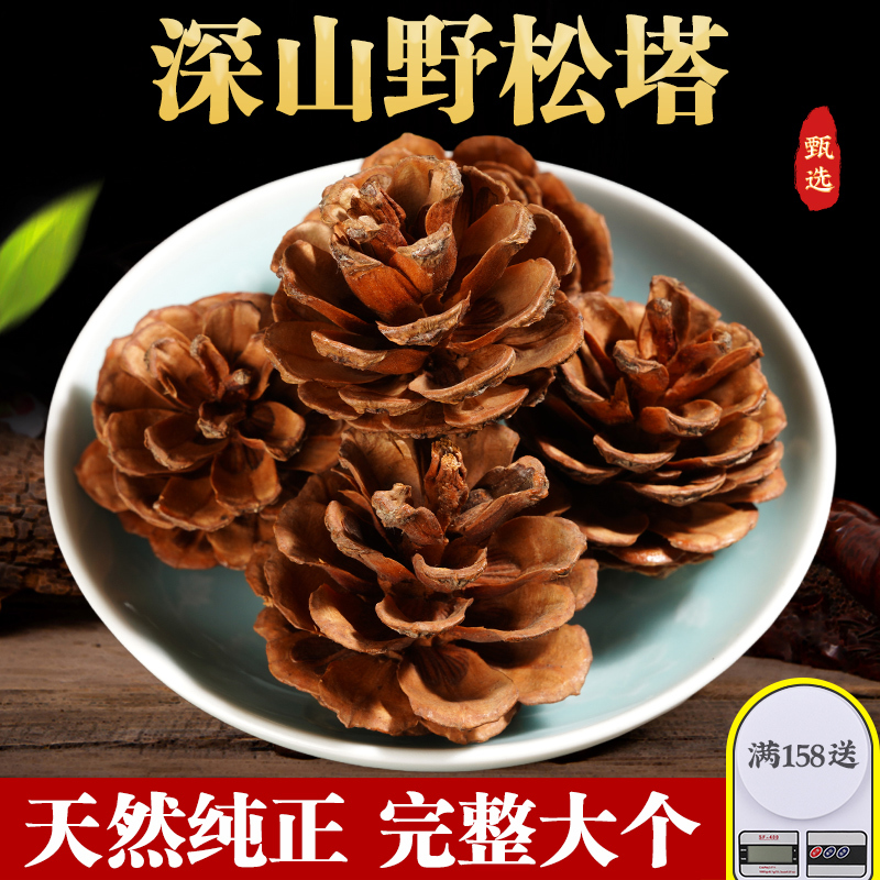 Pine Cone Chinese Herbal Medicine 500g, Selected Wild Large Pine Cones, White Pine Cones, Pine Balls, Pine Nuts, Genuine Dried Goods, Pine Cone Powder for Soaking in Wine