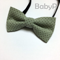 BabyP high-end custom-made child collar light blue little spot pure cotton boy baby age baby small collar knot