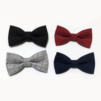  Childrens bow tie with strap clip Boy baby pin tie bow tie Black gray blue red small bow tie