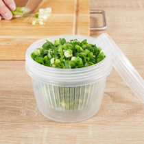 Scallion fresh-keeping box refrigerator storage box ginger garlic onion special fruit and vegetable kitchen food drain plastic sealed box