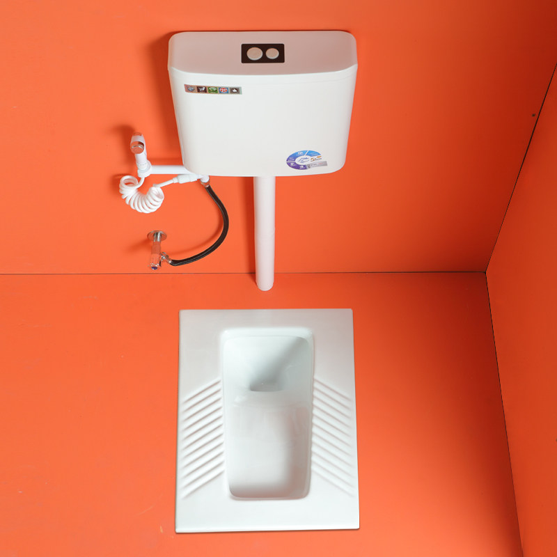 Ceramic Squatting Pan Squatting type home toilet bedpan Deodorant Stool tank complete set Makeup Room Squat Toilet