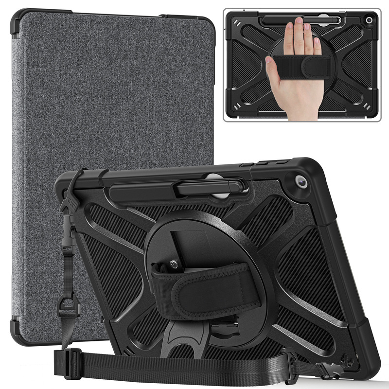 Suitable for Surface Pro 12 Leather Case with Hand Rest and Shoulder Strap Protective Case Microsoft Pro 12inch Anti-Fall Protective Case Stand Leather Case Shell (Can Be Used with Keyboard)