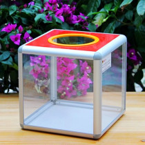 And Sunrise (M) four-sided transparent wordless acrylic lucky draw box on-site open selection box