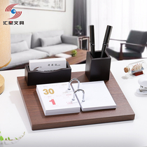 2022 Office Business Desk Calendar Rack Custom Creative Notepad Calendar Desk Surface Ornament Pen Holder Print LOGO