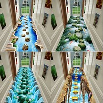 3D family can use long strips to enter the door corridor aisle staircase bedroom bedside living room coffee carpet hotel can be cut