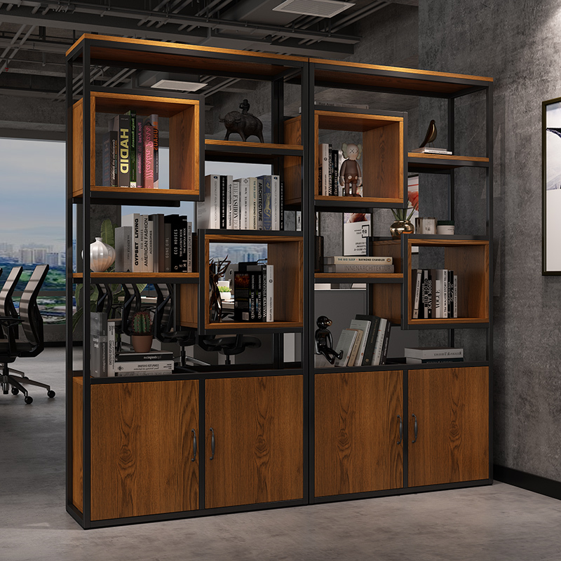 Living Room Screen Partition Bookcase Combination Simple Floor-Standing Wrought Iron Storage Rack Office Bookshelf Entrance Storage Cabinet Living Room Screen Partition Bookcase Combination Simple Floor-Standing Wrought Iron Storage Rack Office Bookshelf Entrance Storage Cabinet