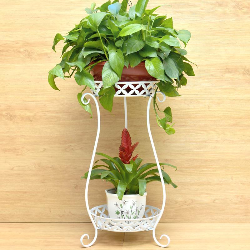 Fancy iron sling stand high green potted plant indoor living room flower stand