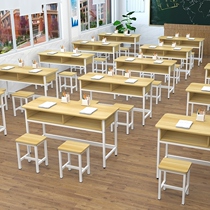 Primary school student training table I want to buy hosting class Double seat desk with pipe First grade simple table training class 