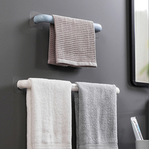 Toilet bathroom woolen towel rack free of punch bathroom rack bath towels rack wall-mounted single pole position bar towel rod