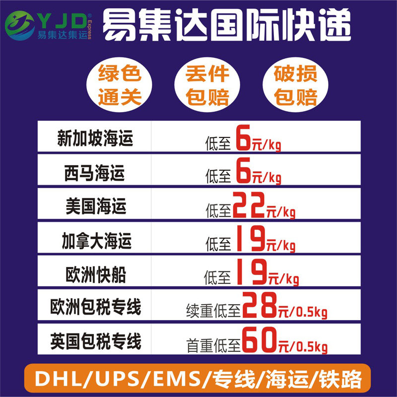 International express DHL mailed to the United Kingdom, Germany, France, logistics, Canada, shipping, air transfer warehouse, Fedex