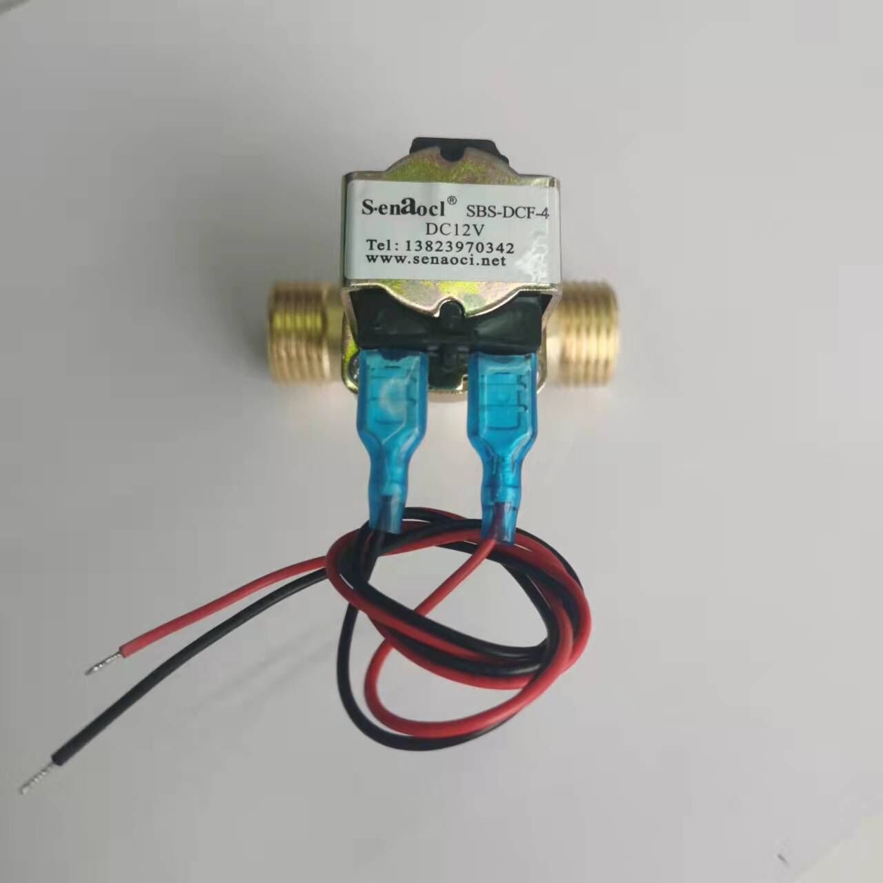 Large drinking fountain straight drinking machine solenoid valve full copper solenoid valve 40% DN15 Outer screw copper wire 220V 12V