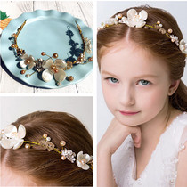 Special clearance girls pearl flowers corolla princess hair accessories party dress performance accessories