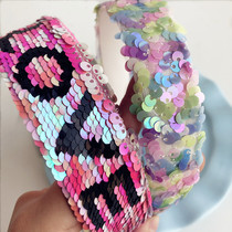 Special clearance foreign trade export girls sequin hairband princess headdress flip sequin cute hair accessories