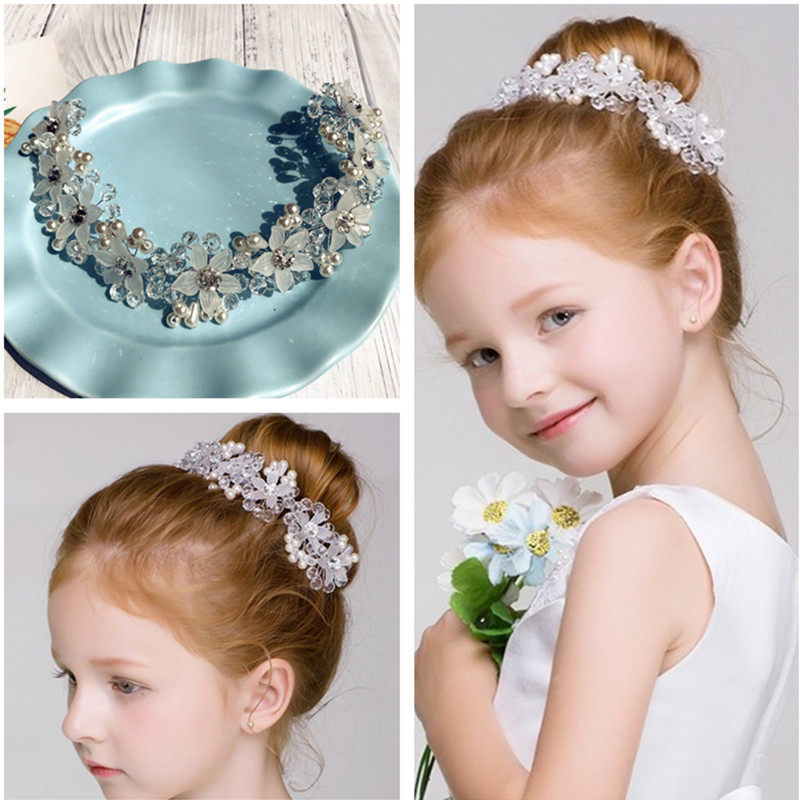 Special price clearance for foreign trade outlet Children's crown hair accessories flower children dress for birthday party Party Ornaments-Taobao