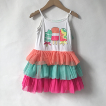 Gigi magic house foreign trade baby summer suspender skirt cotton dress girls suspender skirt 15-5T
