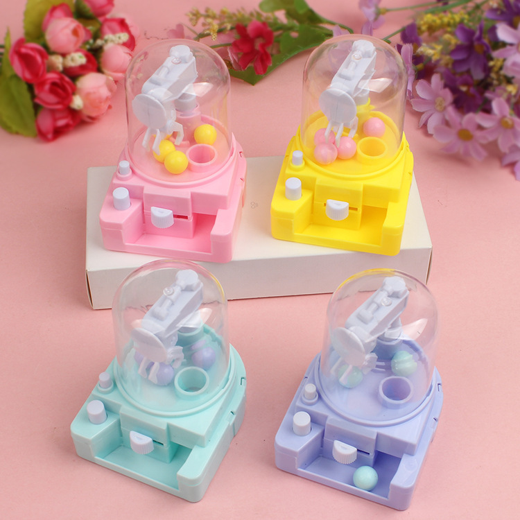Mini Clip Doll Machine Boy Girl Desktop Small Number Grab Grab Toy Twist Egg Grab Ball Machine Clips Candy Children