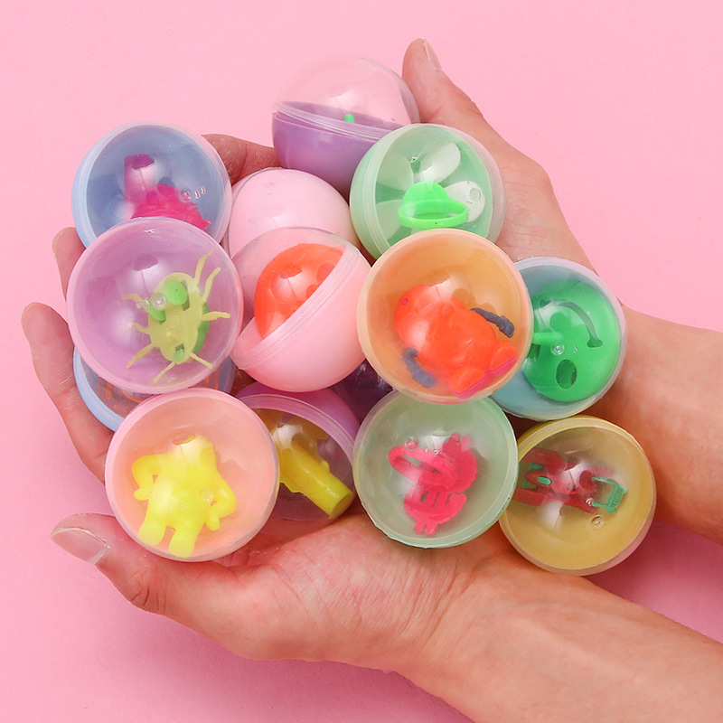 Common 45mm Blended Twisted Egg Ball Toy Chic Egg Twist Egg Machine Ball Surprise Egg Kinder Egg Early Teach Puzzle Toy