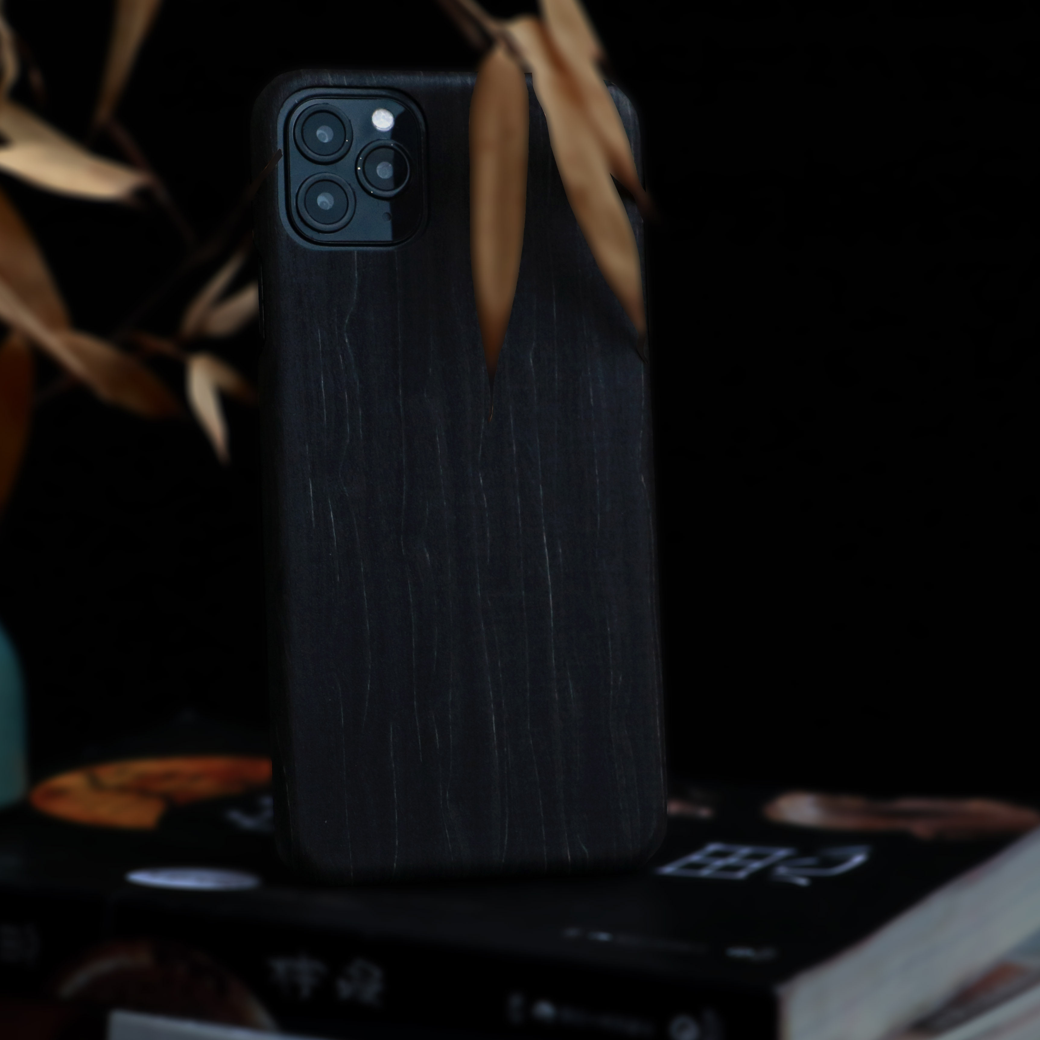 SANHE lacquer lacquer iphone12promax solid wood Kevlar wood mobile phone case hand gift