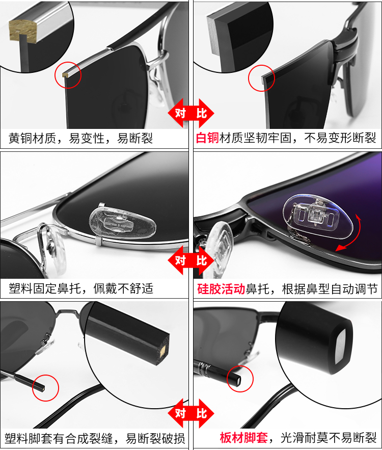 Kính râm nam vuông kính lái xe gương phân cực lái kính râm lái xe thủy triều gương mắt bảo vệ UV gọng kính cận nam đẹp