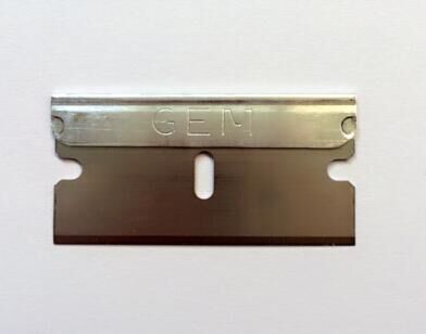 Original imported GEM advanced three-edged single-sided uncoated stainless steel aluminum clip back industrial split blade 62-0179