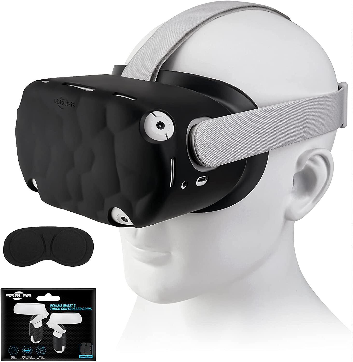 Oculus Quest 2 Headset Silicone Helmet VR Accessory Shockproof and Collision Resistant Front Face Cover Enclosure Protective Cover