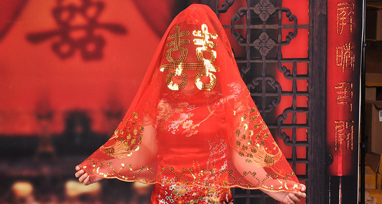 结婚红盖头的来历,为什么结婚要有红盖头,红盖头雅称_大山谷图库