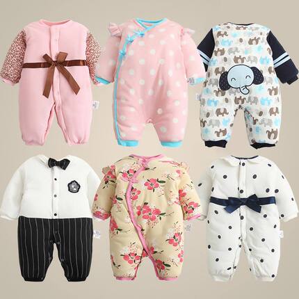 男婴儿连体衣服可爱超萌加厚新生儿宝宝冬季6