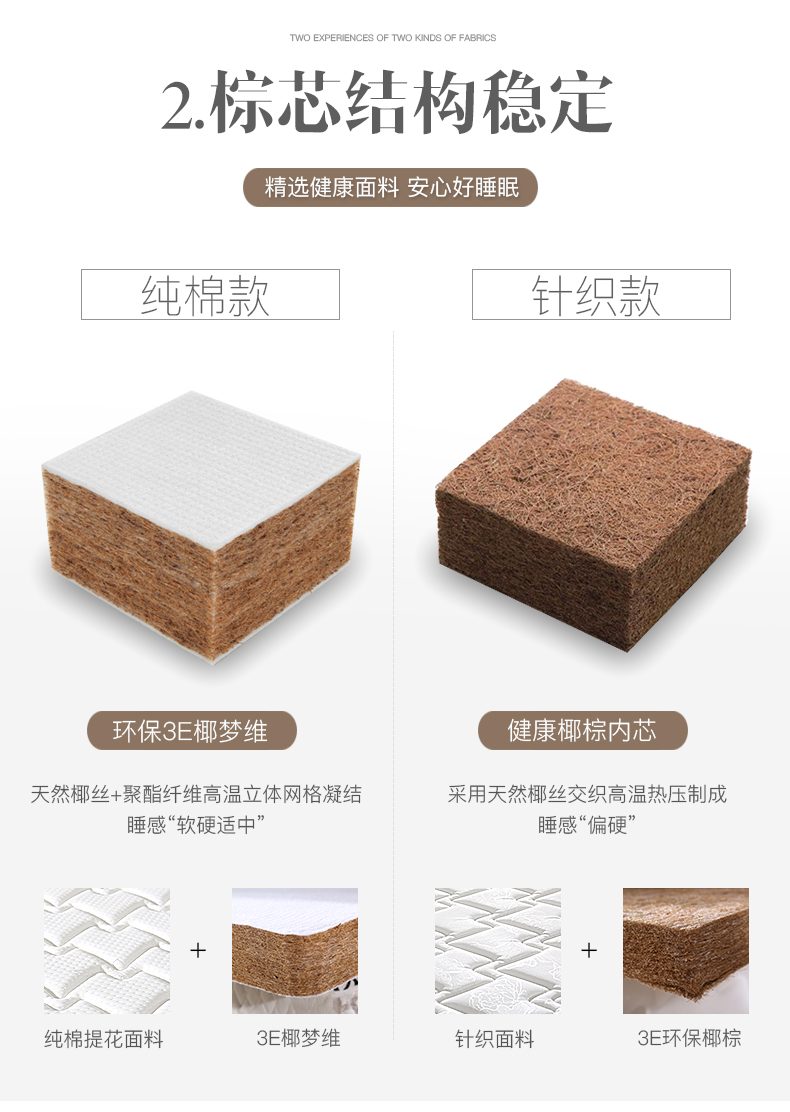 dừa tự nhiên cọ nệm 1,2 mét 1.5m1.8 m trẻ em Economy Double giấc mơ dừa cọ chiều gấp 3e pad cứng - Nệm nệm nước