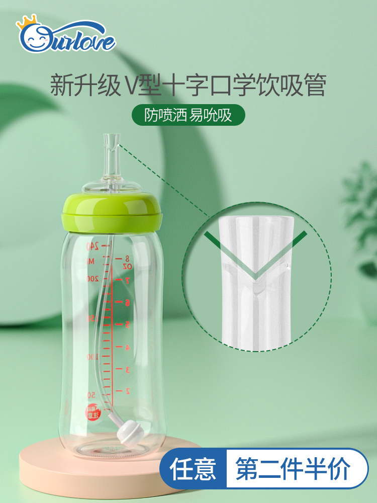 Suitable for Beichen bottle Gravity ball Straw accessories Spray-proof cup nozzle Duck mouth Pacifier replacement head Universal
