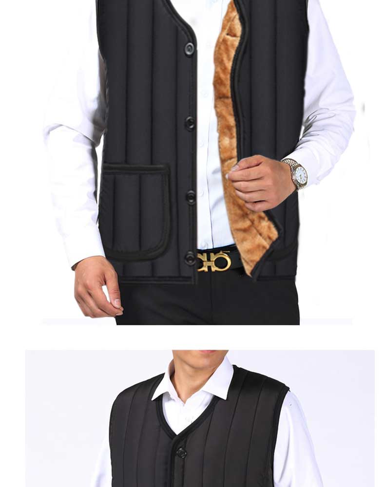 Mùa thu và mùa đông cộng với size áo nhung ấm áp bằng vải cotton áo 3 lỗ nam