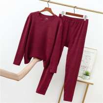 Wine Red Men Warm Underwear Suit Duvet Plus Suede Thickened Winter Net Prints Grey Pure Coffee Color Bean Green