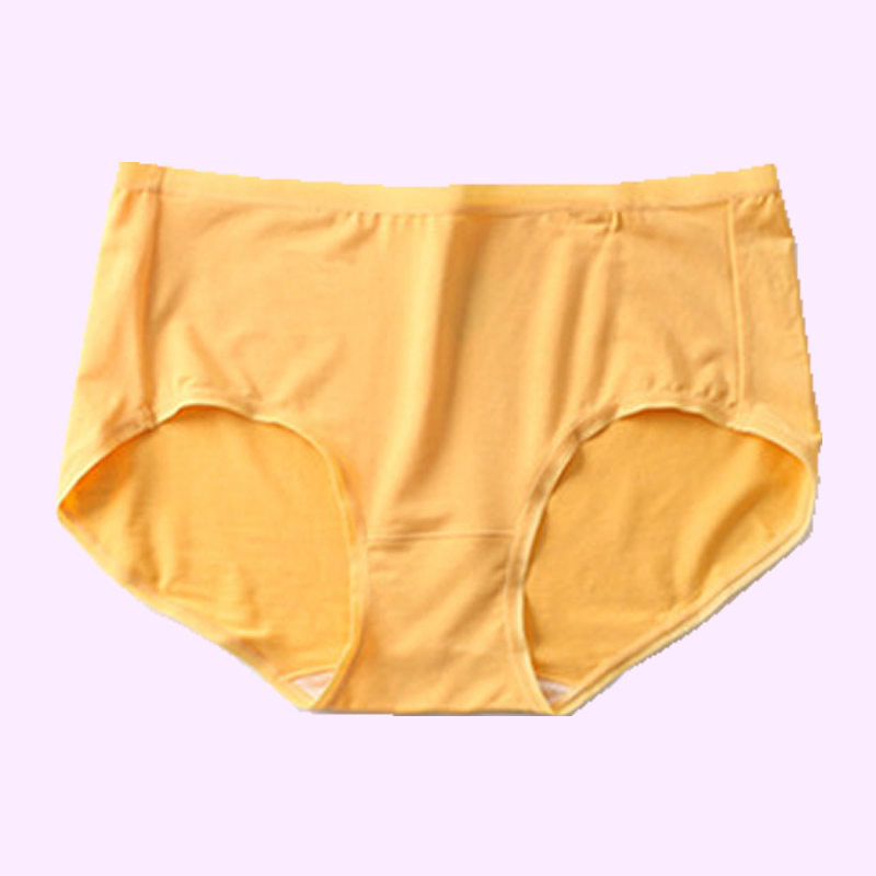 Bright yellow underwear female silk crotch middle of Modale pure color lady triangle thin