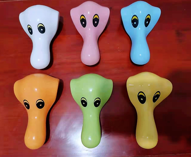 Kindergarten Terrace Basin Colorful small elephant tap nose Children's ceramic hot and cold tap cartoon elephant tap handle-Taobao