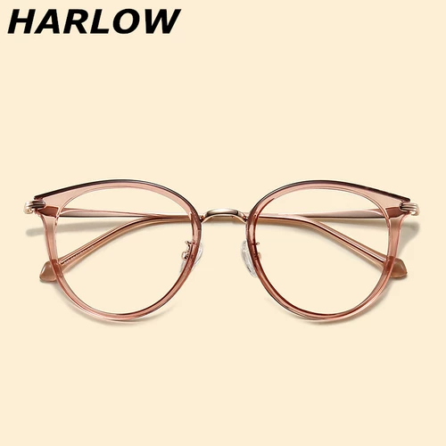 Прозрачная оправа для очков для женщин с круглым лицом и близорукостью. Большие оправы можно сочетать с рецептами для больших лиц и стройных фигур. Толстая оправа для очков tr90 – это модно.