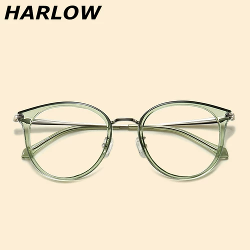 Прозрачная оправа для очков для женщин с круглым лицом и близорукостью. Большие оправы можно сочетать с рецептами для больших лиц и стройных фигур. Толстая оправа для очков tr90 – это модно.