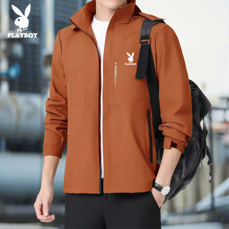 Playboy Jacket Men's Spring and Autumn Thin Jacket Outdoor Windproof and Waterproof Large Size Loose Top Jacket