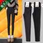 Quần legging mặc quần 2018 new slim đen cao eo cao bút chì mùa thu đông kéo dài cộng với nhung dày quần áo thời trang nữ